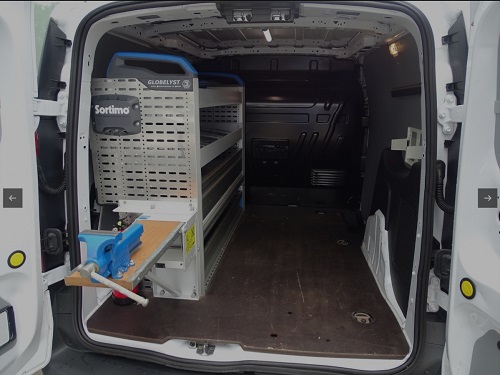 ford transit connect achterin binnenkant sortimo inrichting