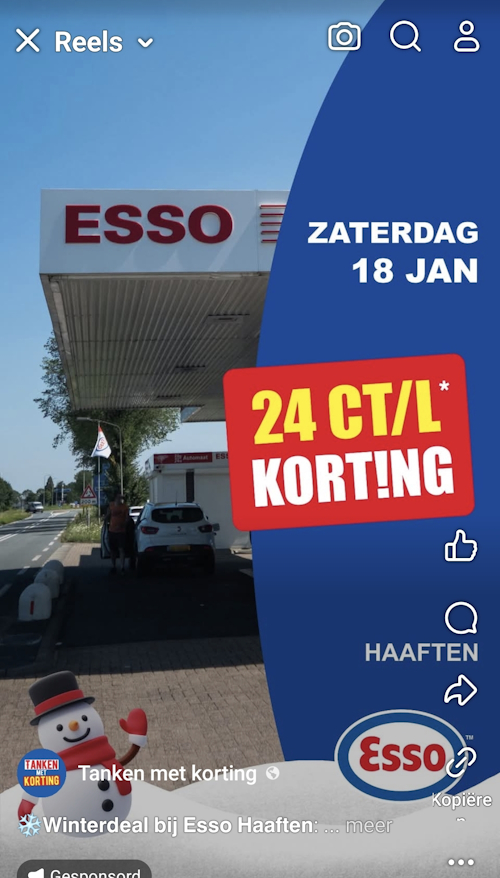 reclame brandstof esso