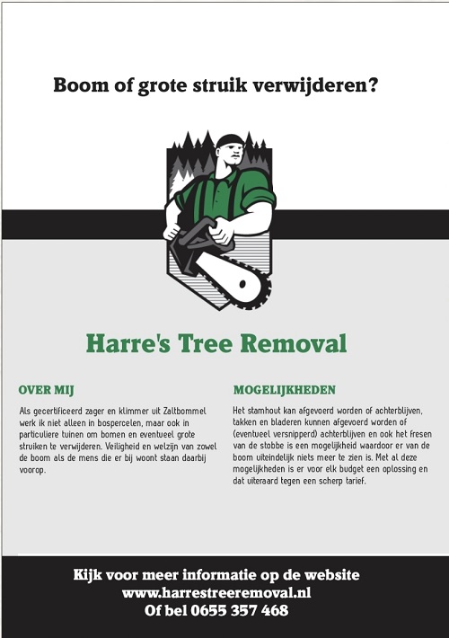 flyer harre's tree removal 2022