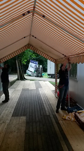 parkfeest oosterhout 2014 tent opbouwen