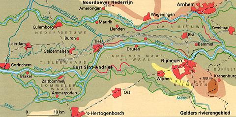 kaart rivierengebied