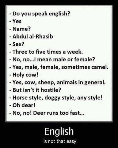 english is not that easy